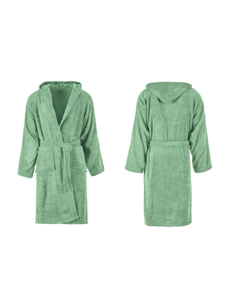 Albornoz de Rizo Unisex SUPREMA para Adulto Capucha y Bolsillos de Color Liso