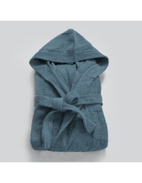 Albornoz de Rizo Unisex SUPREMA para Adulto Capucha y Bolsillos de Color Liso