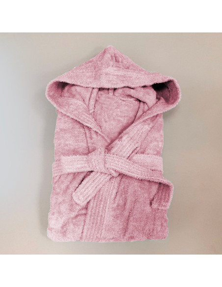 Albornoz de Rizo Unisex SUPREMA para Adulto Capucha y Bolsillos de Color Liso