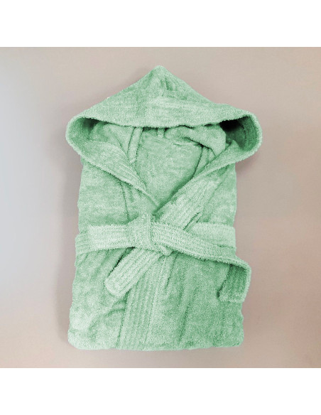 Albornoz de Rizo Unisex SUPREMA para Adulto Capucha y Bolsillos de Color Liso