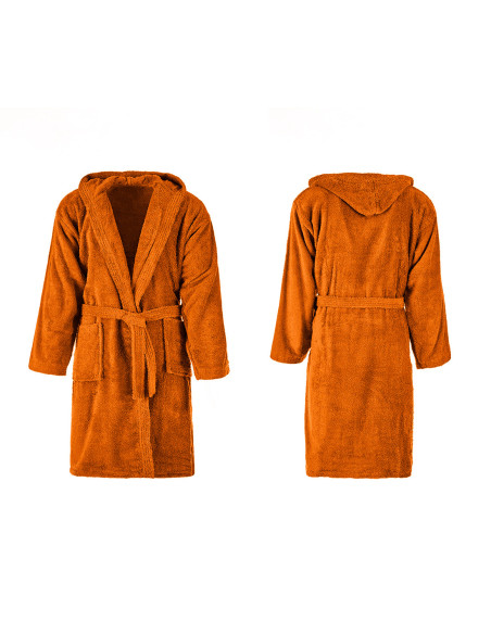 Albornoz de Rizo Unisex SUPREMA para Adulto Capucha y Bolsillos de Color Liso