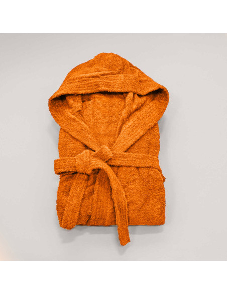 Albornoz de Rizo Unisex SUPREMA para Adulto Capucha y Bolsillos de Color Liso