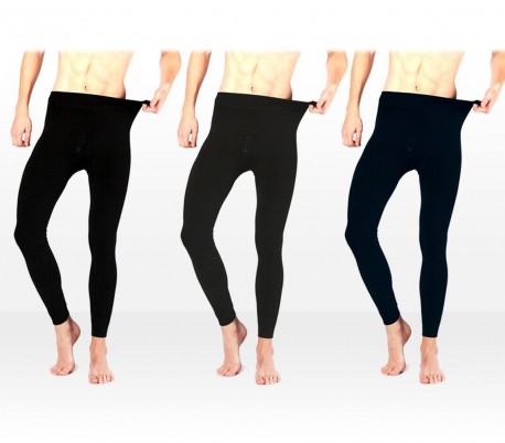 Pack de 3 leggins para hombre MEGGINS con interior de felpa