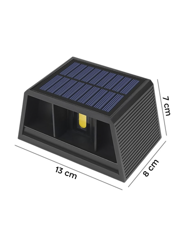 Lámpara de pared con panel solar de doble...