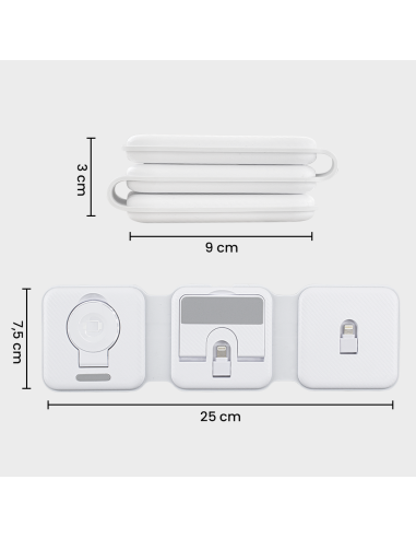 Base de carga magnética 3en1 Cargador...