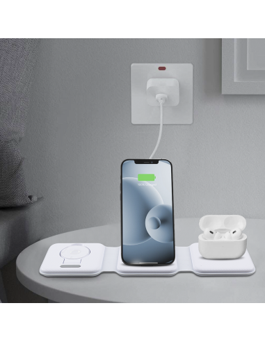 Base de carga magnética 3en1 Cargador...