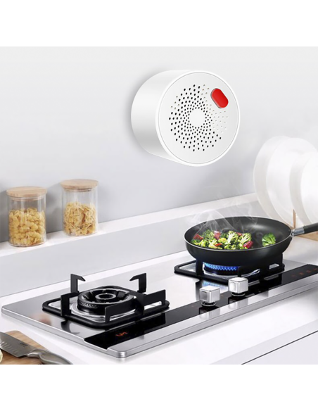 Detector de gas Wi-Fi Control por aplicación Q-MQ25 Alarma de sonido inteligente