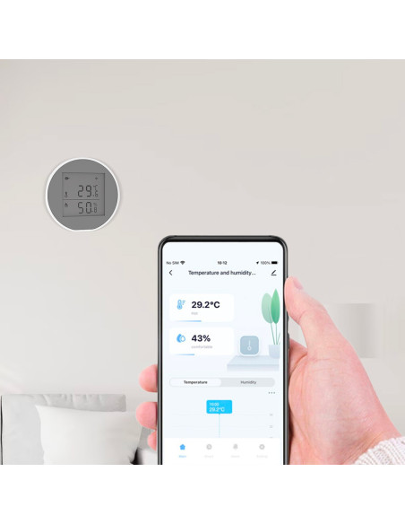 Termostato digital control de Temperatura y Humedad Control Remoto Wi-Fi 2.4