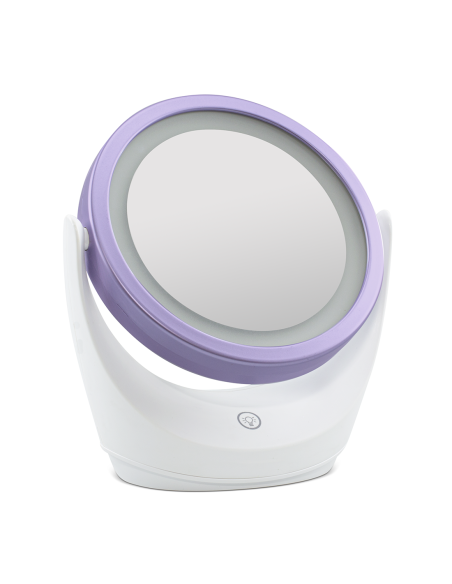 Espejo cosmetico de rotación tablero de la luz LED 360° del zoom del espejo 5x