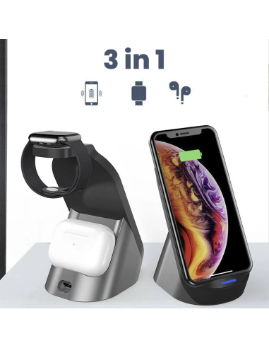 Cargador inalámbrico magnético 3 en 1 para...