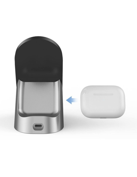 Cargador inalámbrico magnético 3 en 1 para auriculares smpartphone y smartwatch