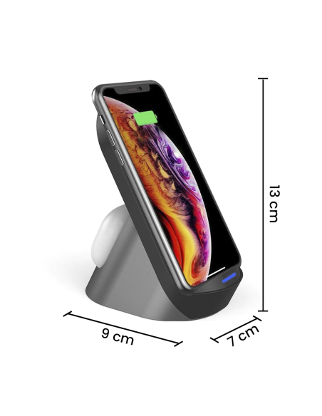 Cargador inalámbrico magnético 3 en 1 para auriculares smpartphone y smartwatch
