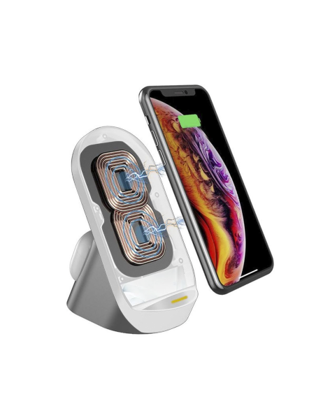 Cargador inalámbrico magnético 3 en 1 para auriculares smpartphone y smartwatch