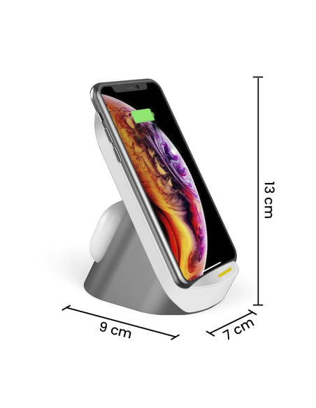 Cargador inalámbrico magnético 3 en 1 para auriculares smpartphone y smartwatch