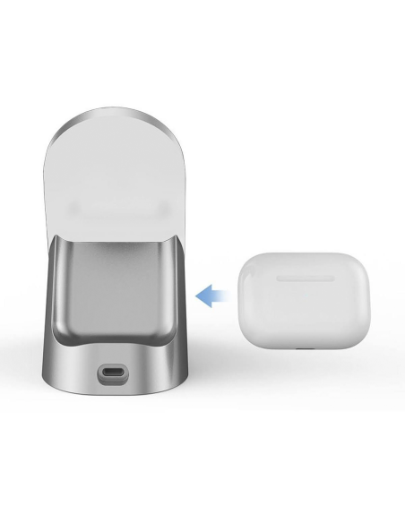 Cargador inalámbrico magnético 3 en 1 para auriculares smpartphone y smartwatch