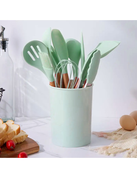 12 utensilios de cocina silicona de calidad alimentaria antiadherente resistente