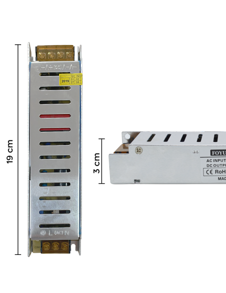 Fuente alimentación estabilizada 24V Transformador LED Corriente 5A 120W
