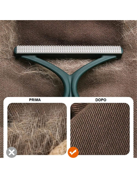 Set 2 Quitapelusas Manuales Cepillo Raspador Elimina Pelos de Mascotas Portátil