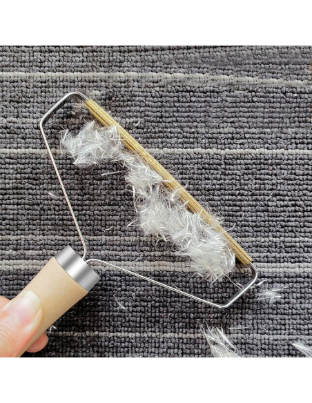 Set 2 Quitapelusas Manuales Cepillo Raspador Elimina Pelos de Mascotas Portátil