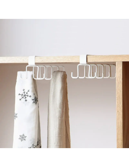 Soporte colgante para tazas y vasos 12 ganchos de almacenamiento de Metal