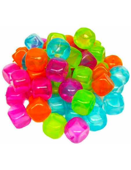 Set 60 Cubitos de Hielo Reutilizables de Silicona Cubitos de Hielo Coloridos
