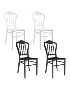 Set de 2 sillas Emilia blancas de polipropileno, diseño...