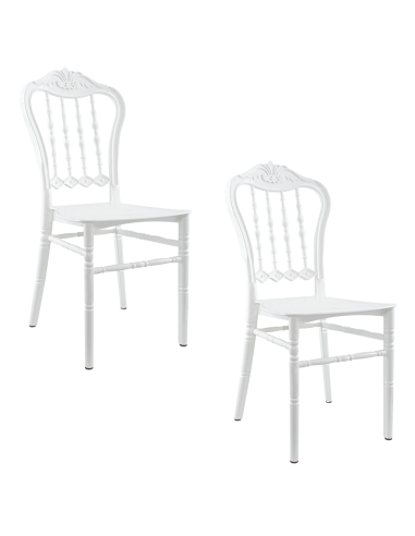 Set de 2 sillas Emilia blancas de...