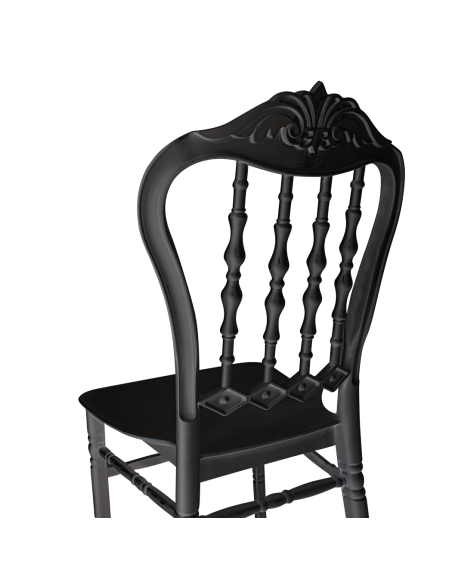 Set de 4 sillas Emilia de polipropileno, diseño para catering y eventos.