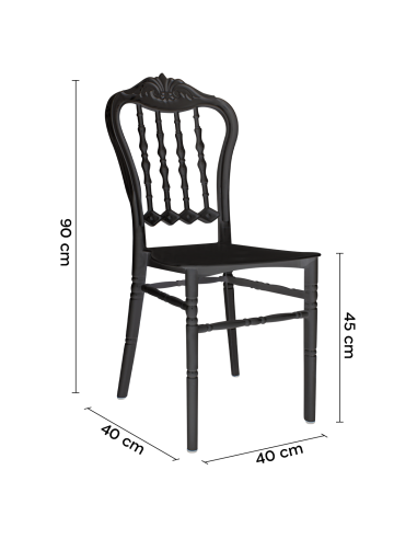 Set de 4 sillas Emilia de polipropileno, diseño...