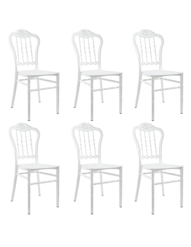 Set 6 Sillas Emilia Blancas o Negras PP Vintage...