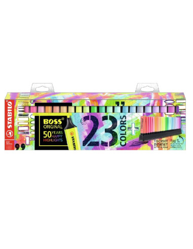 Marcadores STABILO BOSS Original Set 23 Colores...