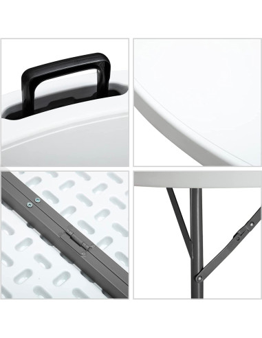 Mesa Plegable Redonda ASIA de 180 cm en Resina...