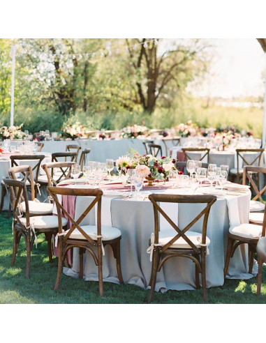 Mesa Plegable Redonda ASIA de 180 cm en Resina...