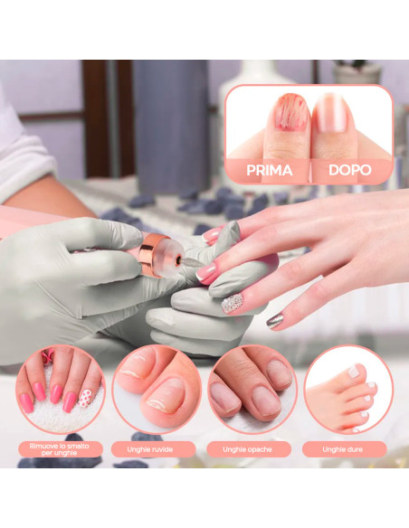 Mini torno de Uñas Eléctrico Portátil Recargable a 12.000 RPM con 2 Velocidades