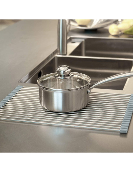 Escurridor Plegable  Fregadero Ahorrador Espacio Acero Multifunción 36x47.4cm