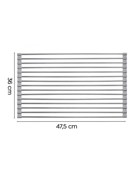 Escurridor Plegable  Fregadero Ahorrador Espacio Acero Multifunción 36x47.4cm