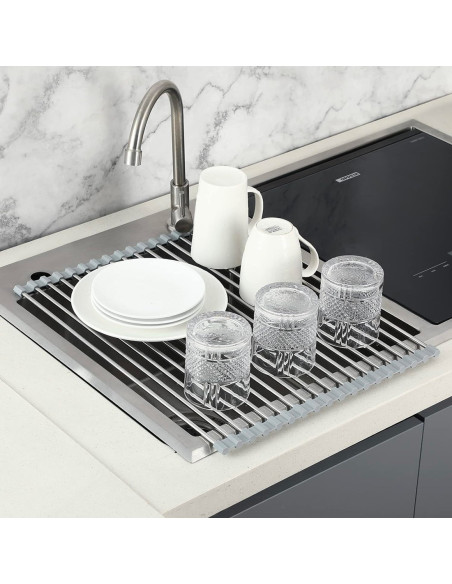 Escurridor Plegable  Fregadero Ahorrador Espacio Acero Multifunción 36x47.4cm