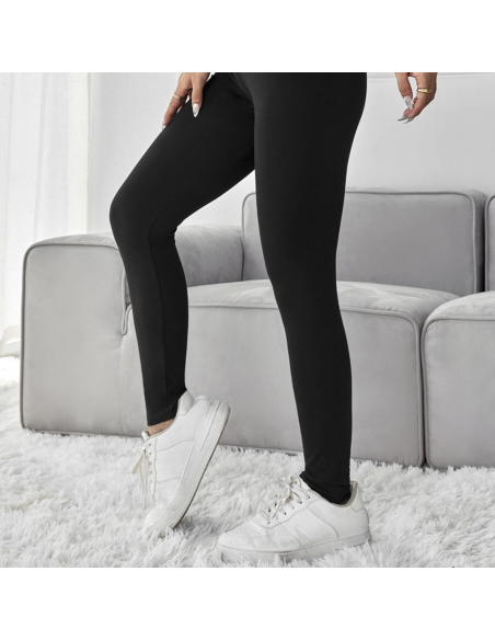 Leggings de cintura alta para mujer en tela elástica de Otoño Pantalón Deportivo