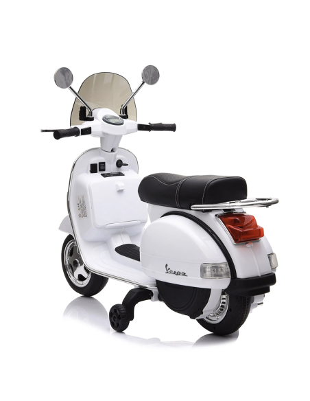 Piaggio Vespa PX 150 Full eléctrica 12V para niños con baúl y pantalla MP3