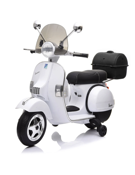 Piaggio Vespa PX 150 Full eléctrica 12V para niños con baúl y pantalla MP3