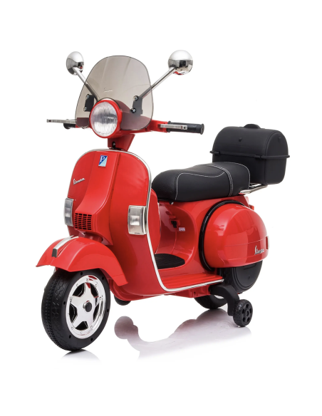 Piaggio Vespa PX 150 Full eléctrica 12V para niños con baúl y pantalla MP3