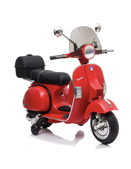 Piaggio Vespa PX 150 Full eléctrica 12V para niños con baúl y pantalla MP3