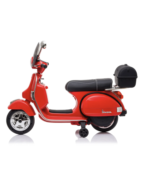 Piaggio Vespa PX 150 Full eléctrica 12V para niños con baúl y pantalla MP3