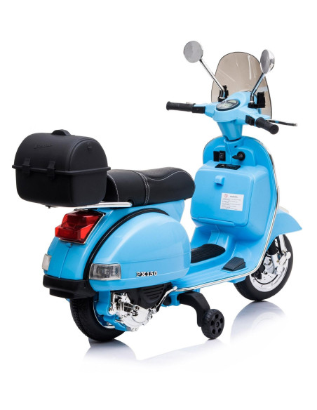 Piaggio Vespa PX 150 Full eléctrica 12V para niños con baúl y pantalla MP3