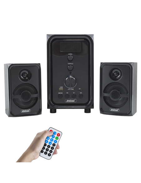 Altavoces para ordenador 2.1 con subwoofer 1000W Q-YX107T Conexión Bluetooth