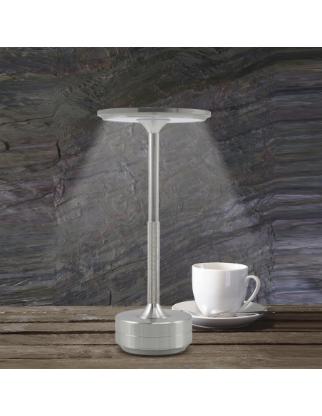 Lámpara de Mesa 5W Recargable Control Táctil LED Regulable Diseño de Aluminio