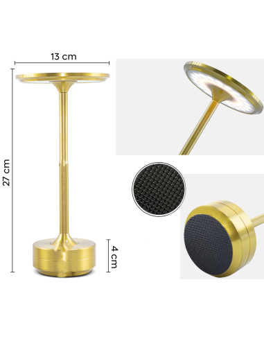 Lámpara de Mesa 5W Recargable Control Táctil...