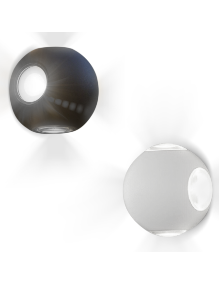 Aplique de Pared Lámpara LED Redonda 12W Ángulo de Luz 120° 6500K Luz Fría