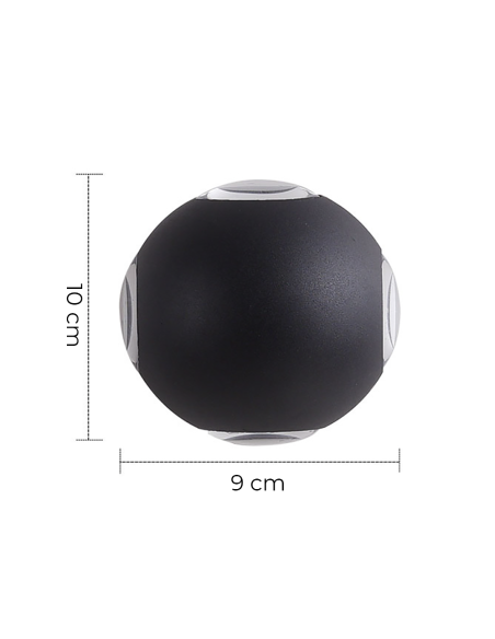 Aplique de Pared Lámpara LED Redonda 12W Ángulo de Luz 120° 6500K Luz Fría