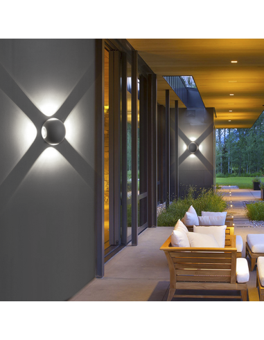 Aplique de Pared Lámpara LED Redonda 12W Ángulo...